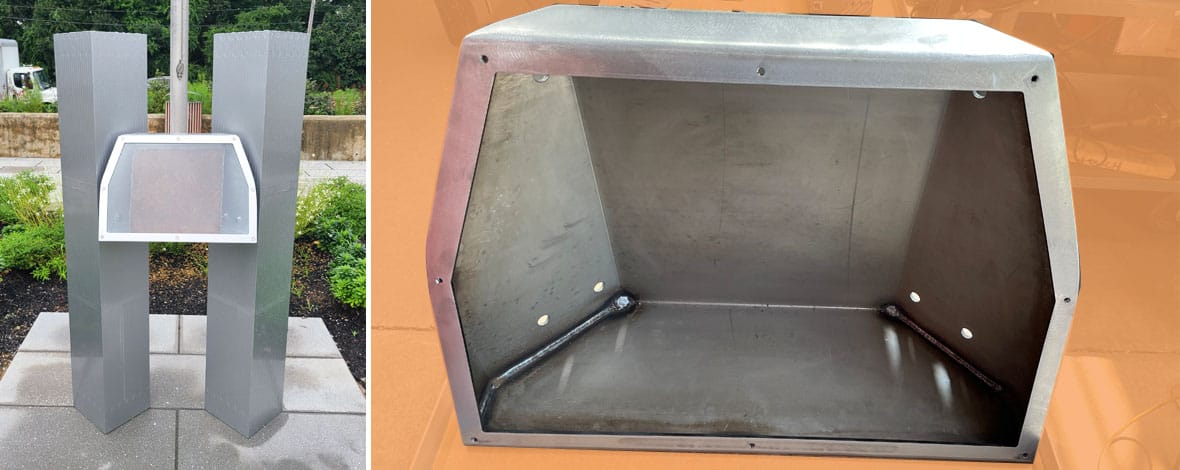 World Trade Center Display at Stony Brook Medicine Building Gallery work shop