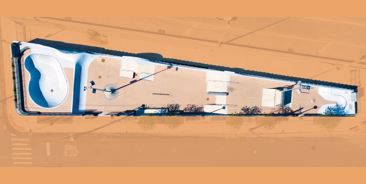 Maspeth Skate Park Sky Top View Maspeth Skate Park Sky Top View